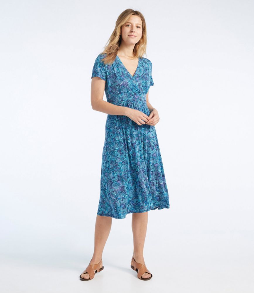 Women's Summer Knit Dress, Short-Sleeve ...